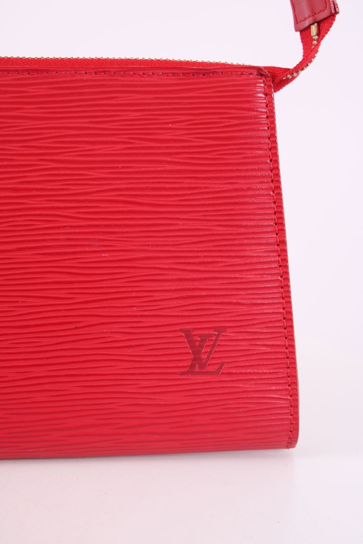 Louis Vuitton Epi Pochette Handbag Red