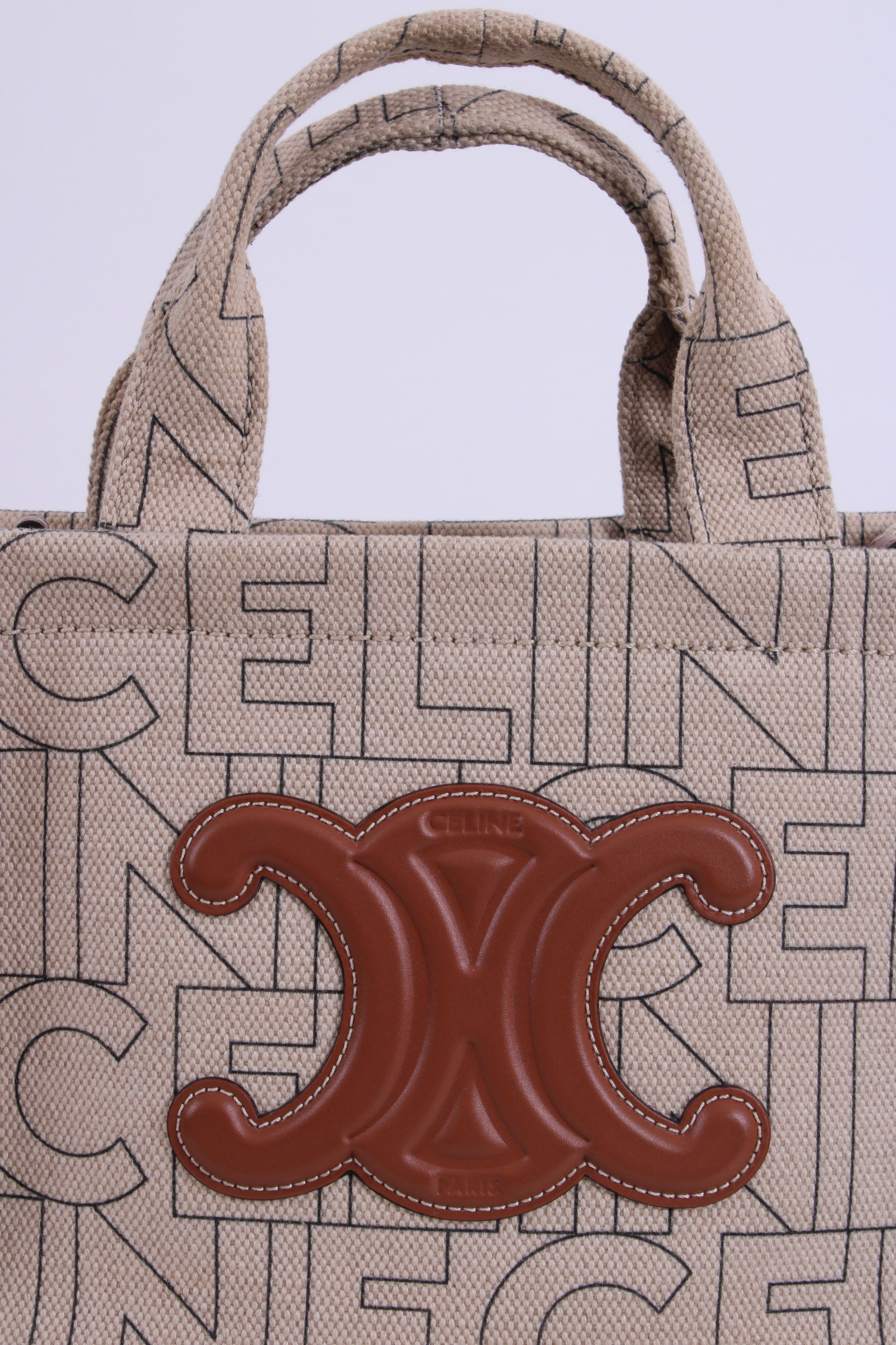 Celine Cabas Thais Tote Bag Beige