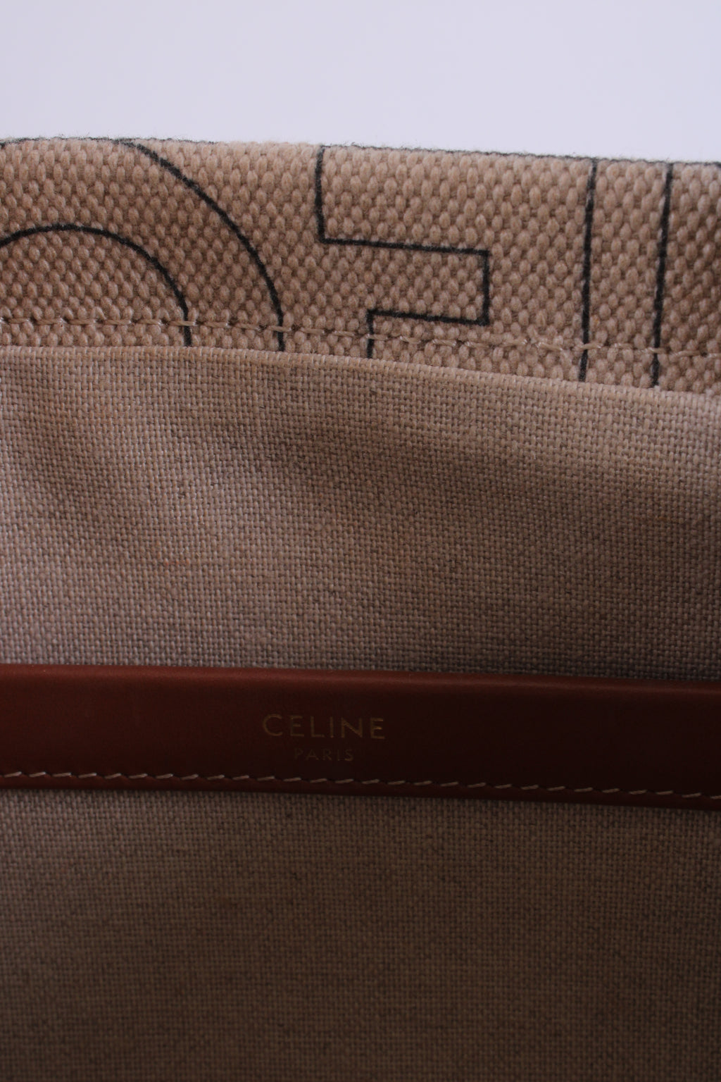 Celine Cabas Thais Tote Bag Beige