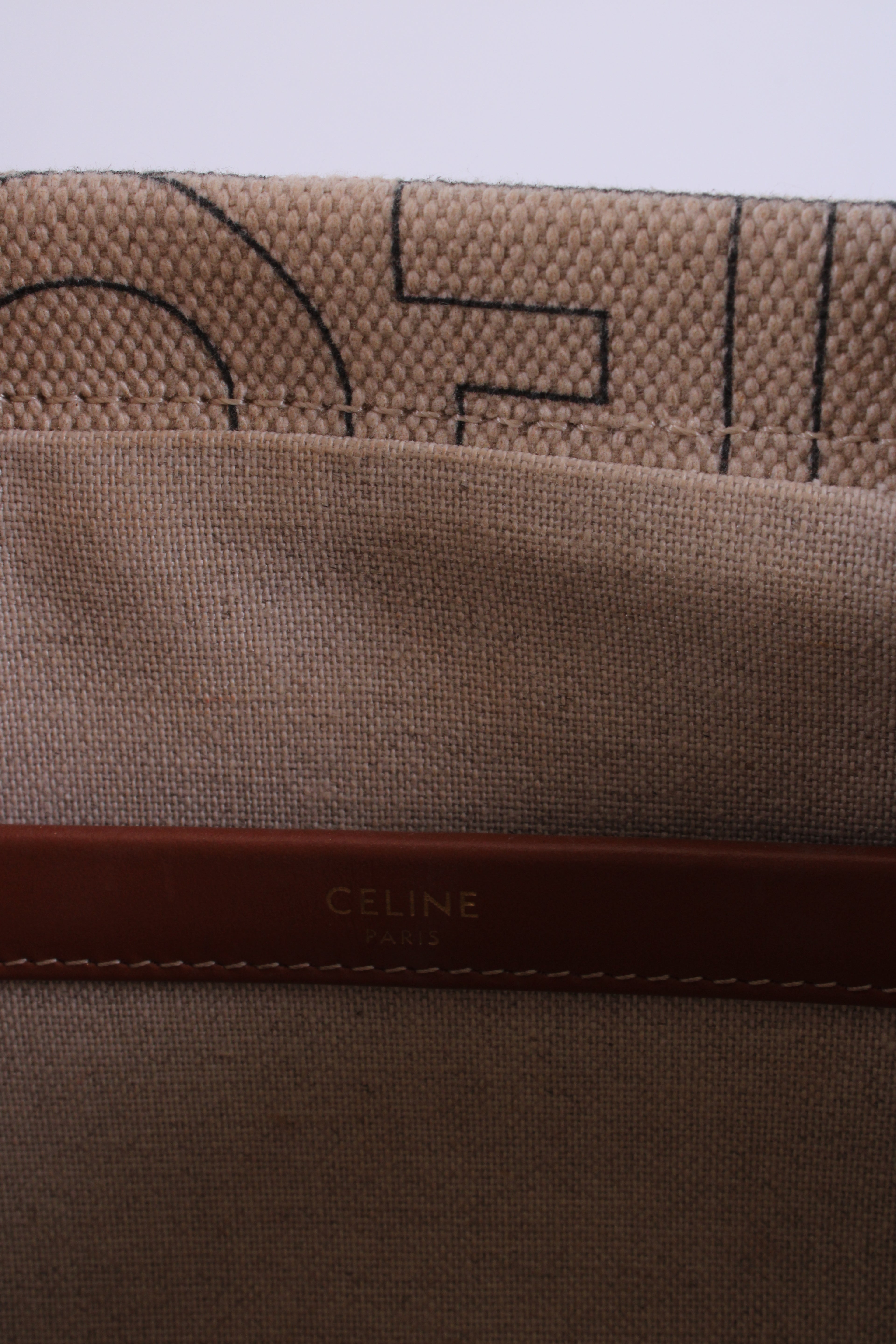 Celine Cabas Thais Tote Bag Beige