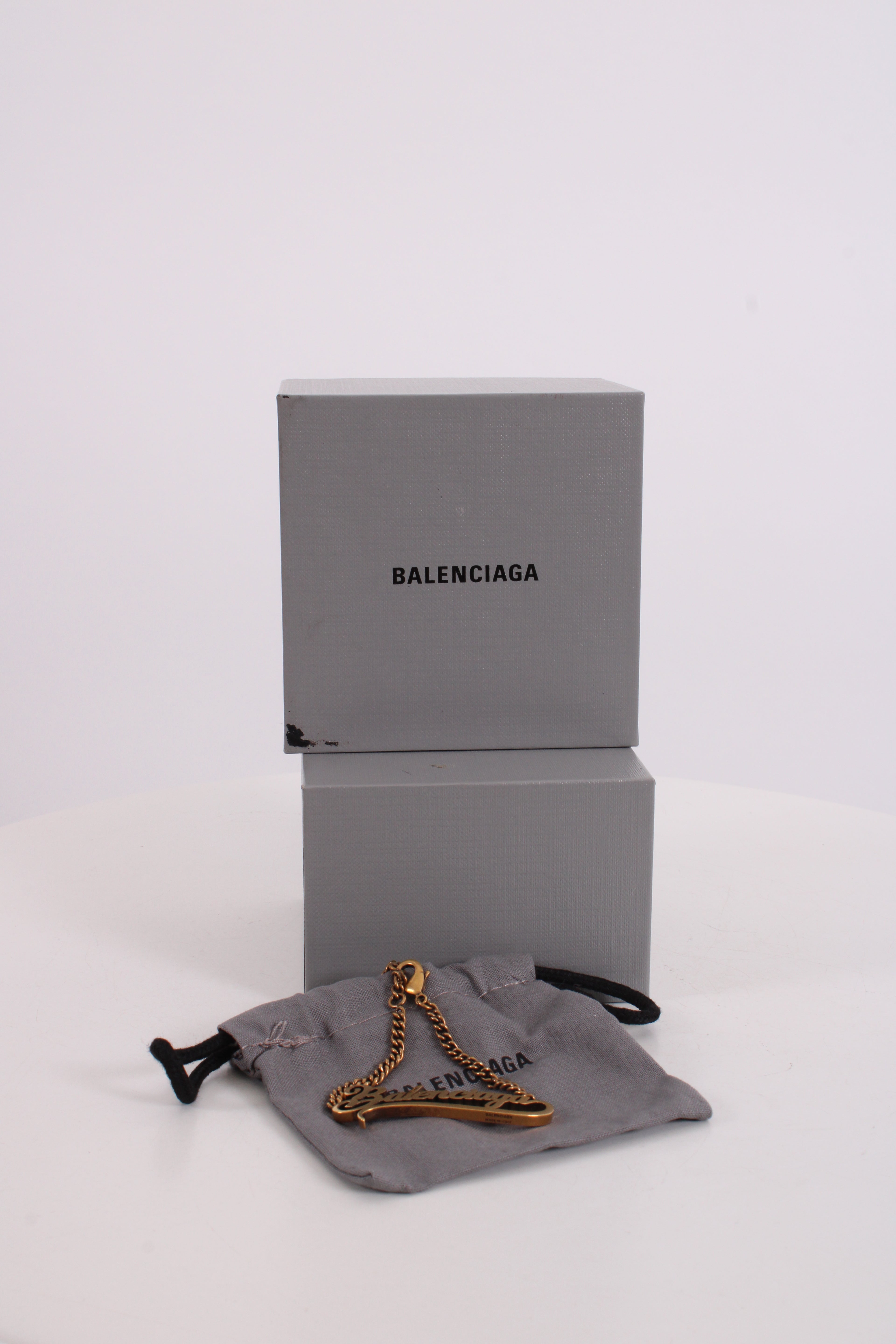 Balenciaga Typo Valentine Bracelet Brass Colour