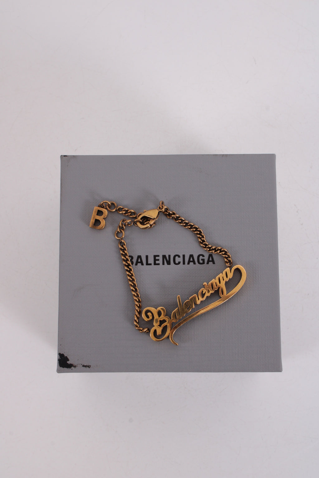 Balenciaga Typo Valentine Bracelet Brass Colour
