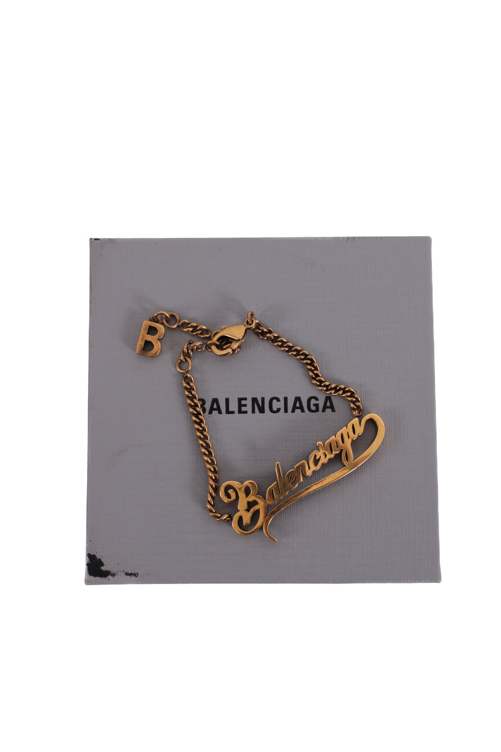 Balenciaga Typo Valentine Bracelet Brass Colour