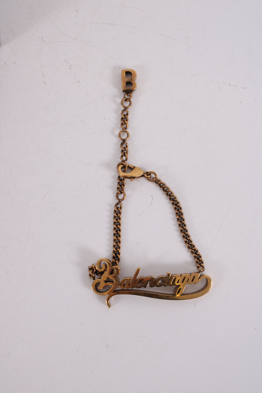 Balenciaga Typo Valentine Bracelet Brass Colour