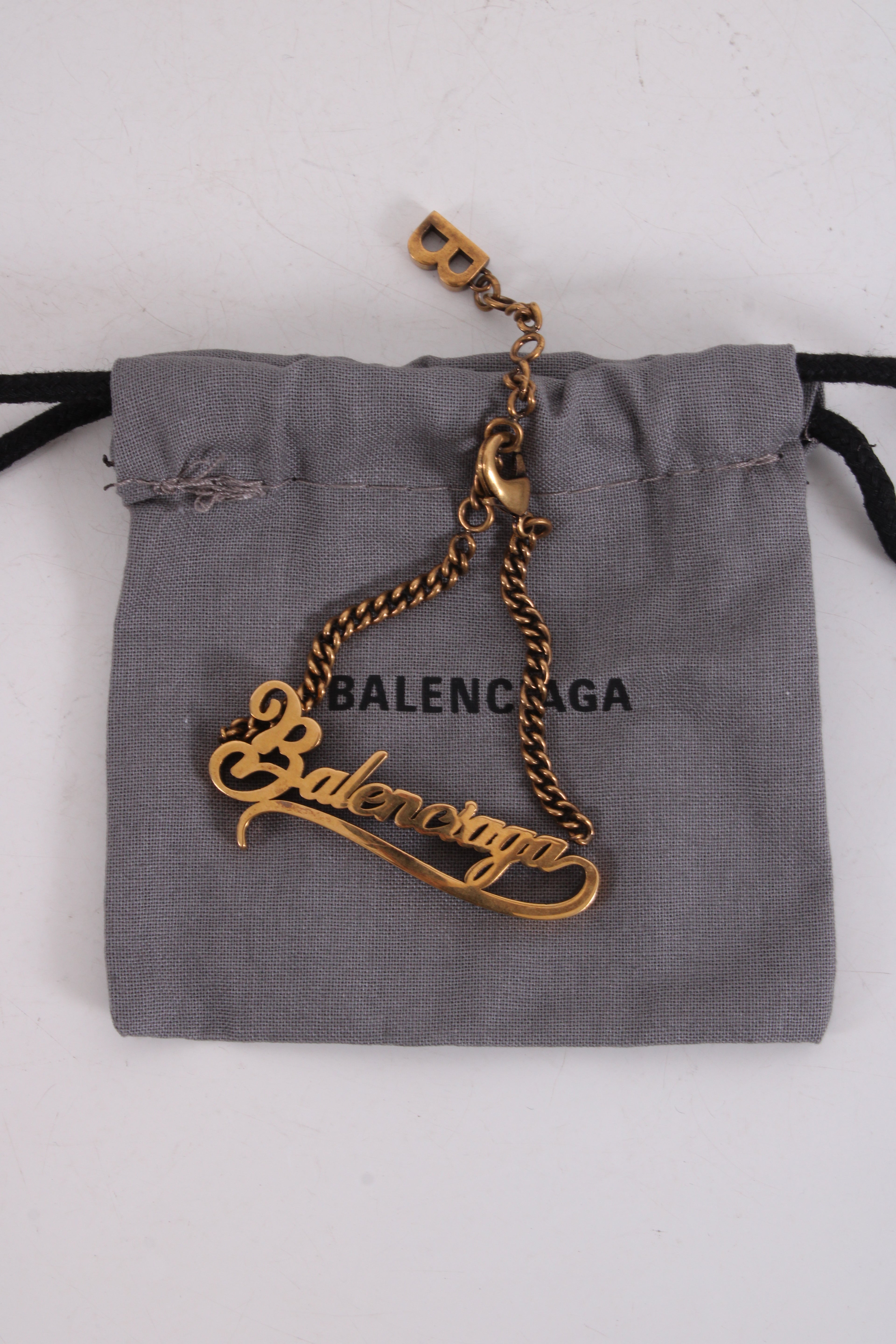 Balenciaga Typo Valentine Bracelet Brass Colour