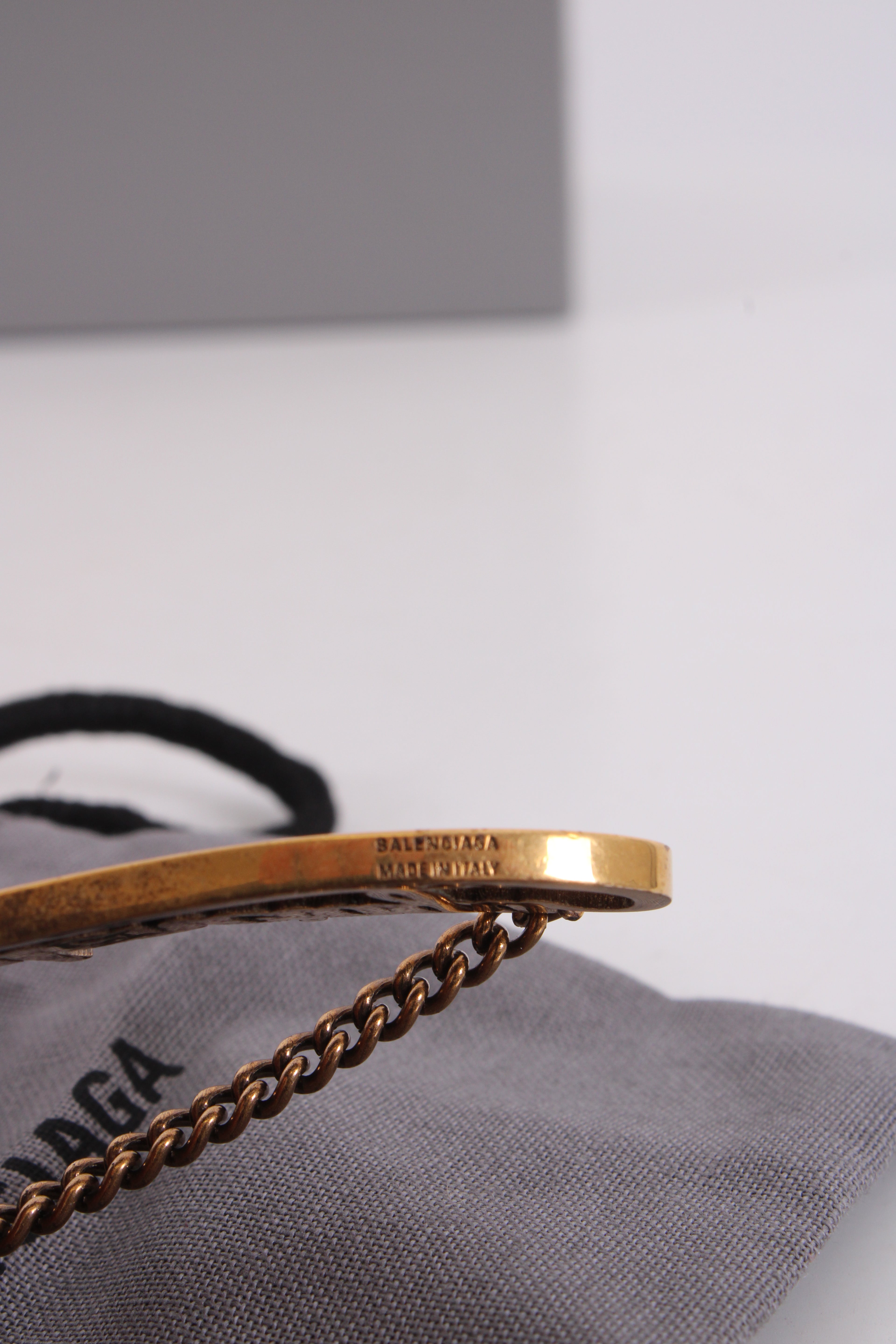 Balenciaga Typo Valentine Bracelet Brass Colour