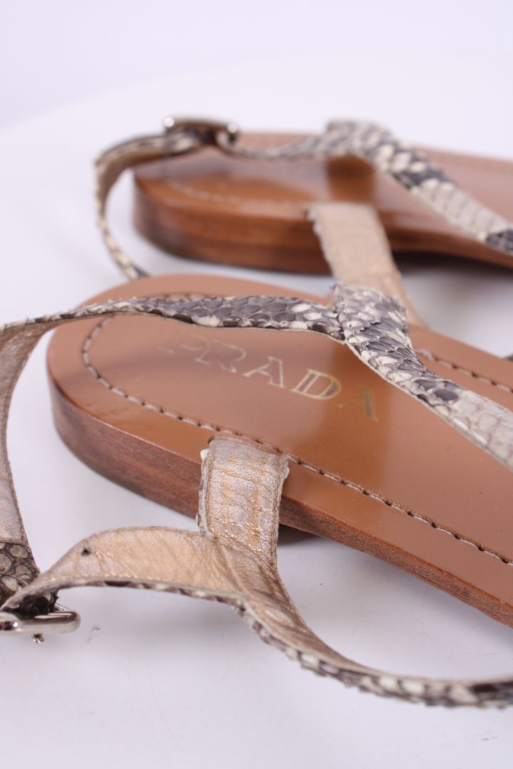 Prada Python sandals Snakeskin 39