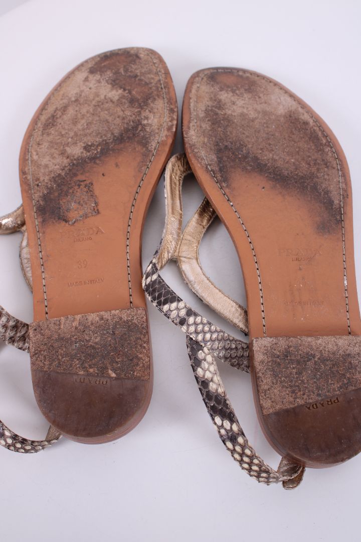 Prada Python sandals Snakeskin 39