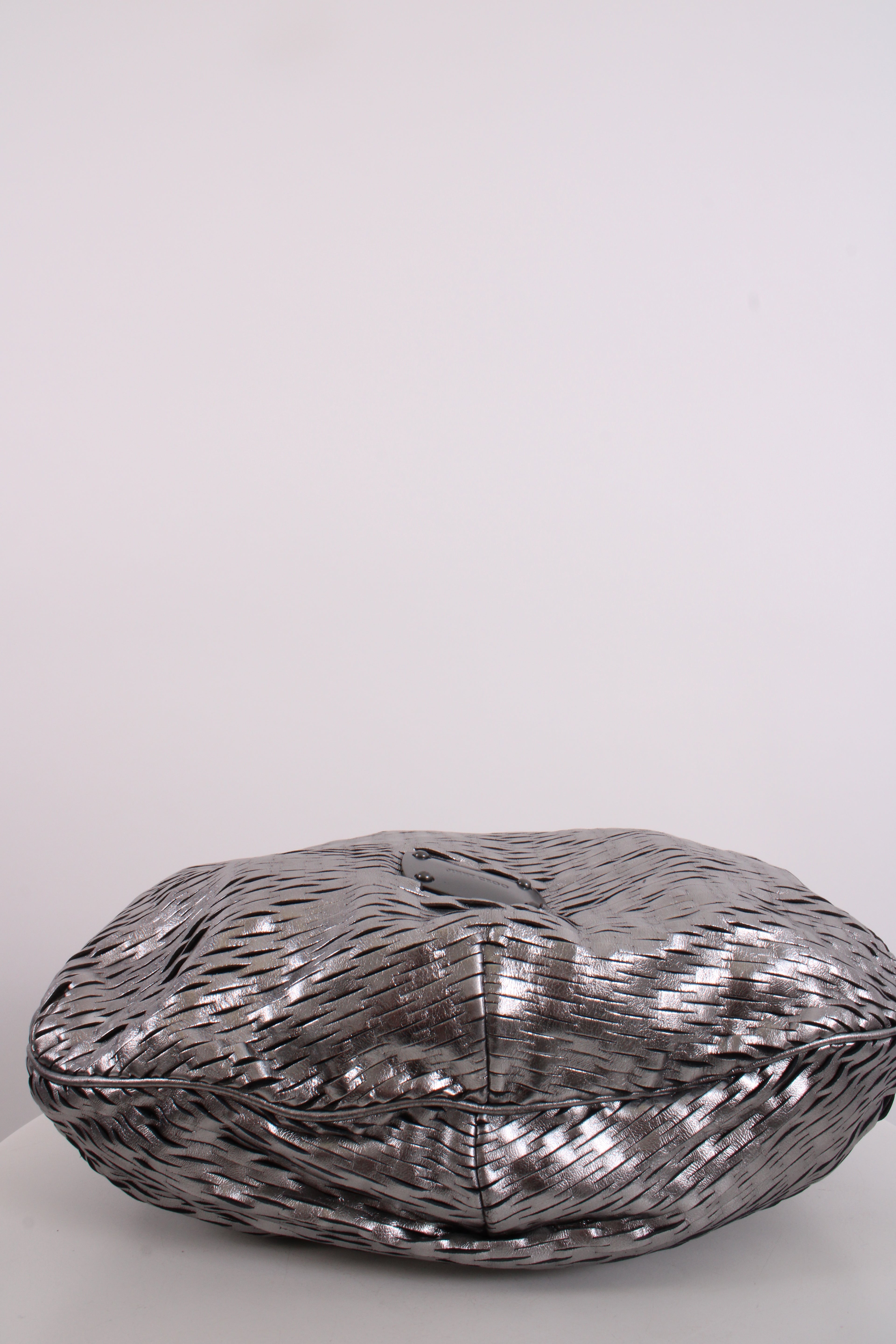 Jimmy Choo Mesh Cut Out Handbag Silver