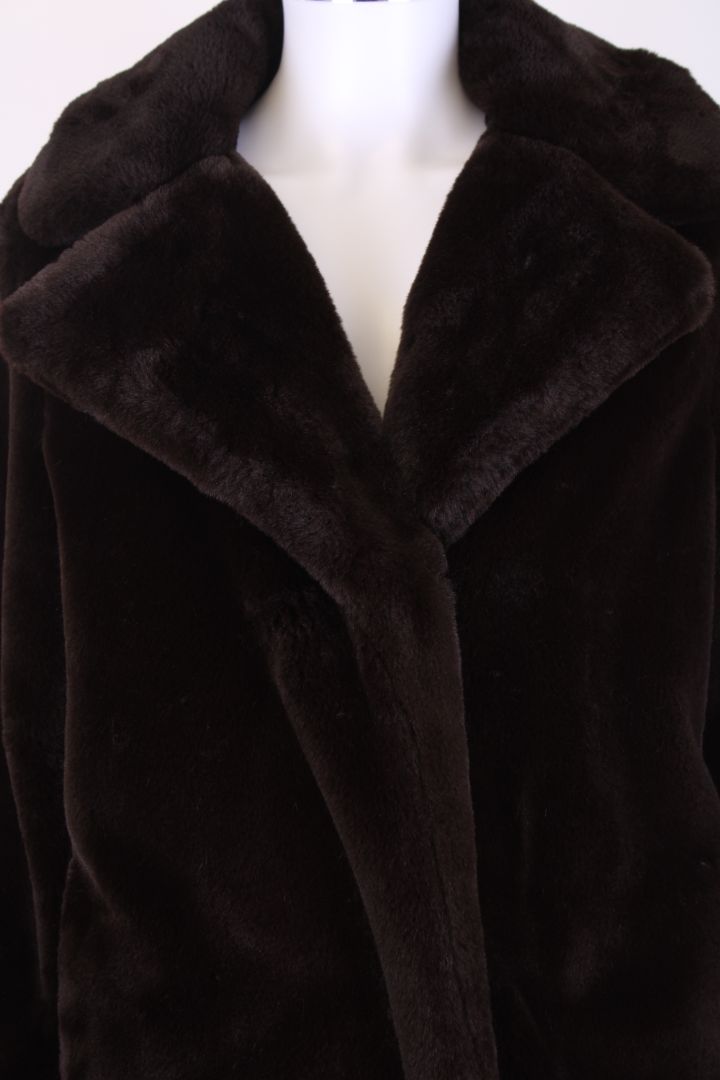 Luisa Cerano Faux Teddy Coat Brown 14