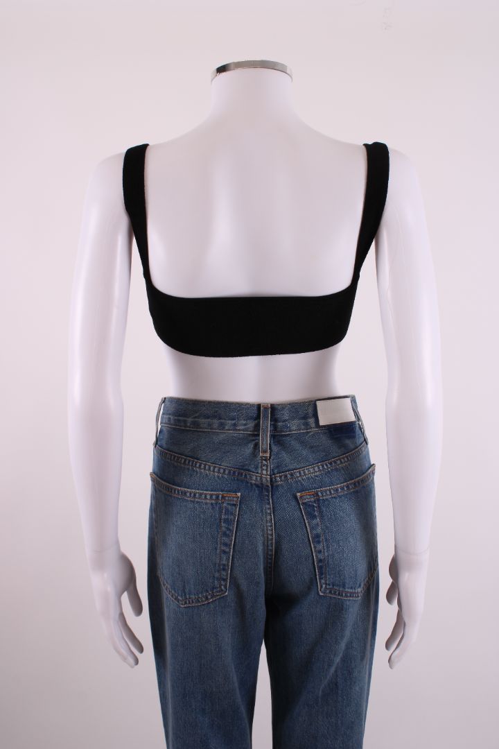 Galvan London NYX Rib Knit Bralette Black S