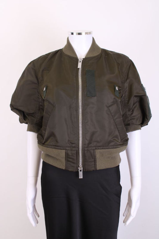 Sacai S/S Nylon Bomber Jacket Khaki S