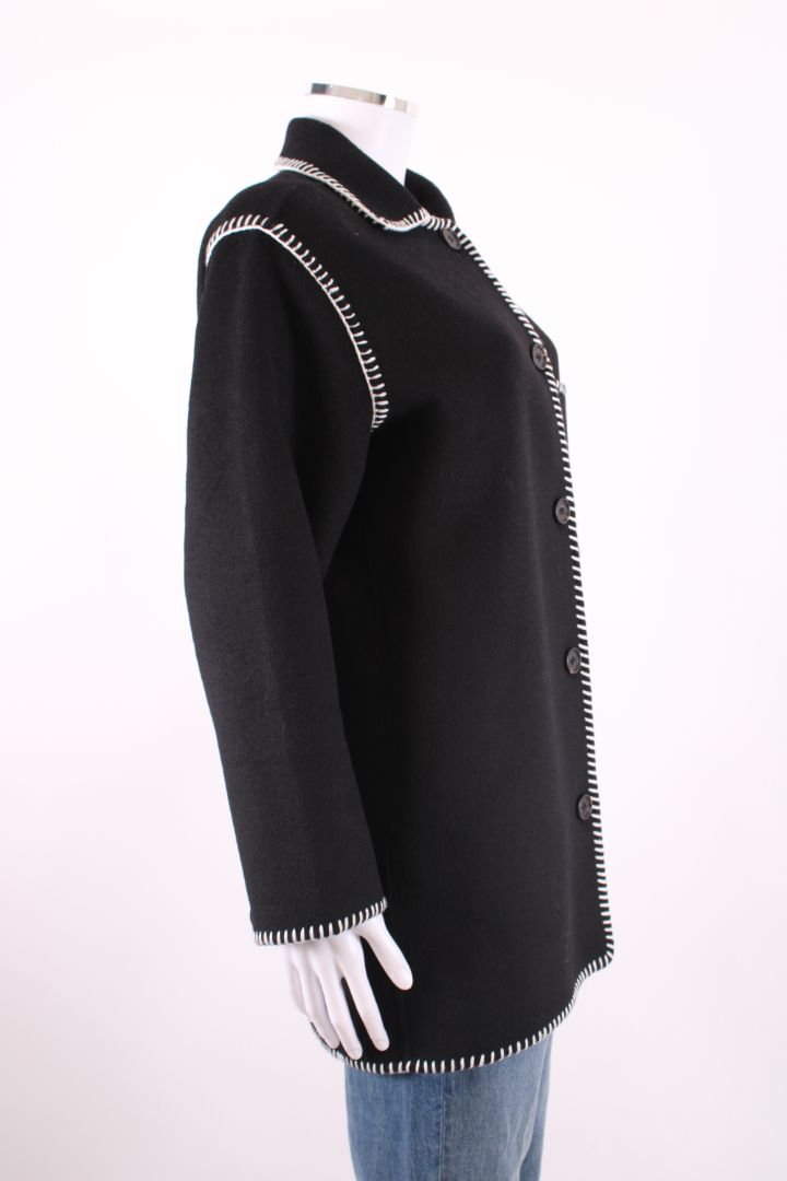 Rails Contrasting Stitch Jacket Black/ White S