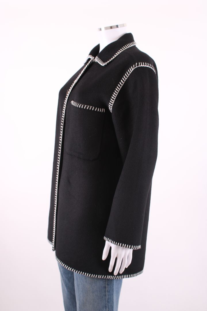 Rails Contrasting Stitch Jacket Black/ White S