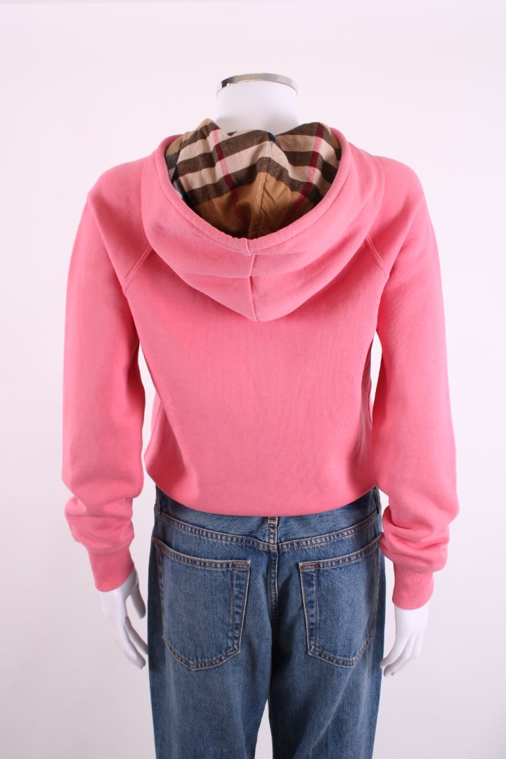 Burberry Check Lining Hoodie Pink M