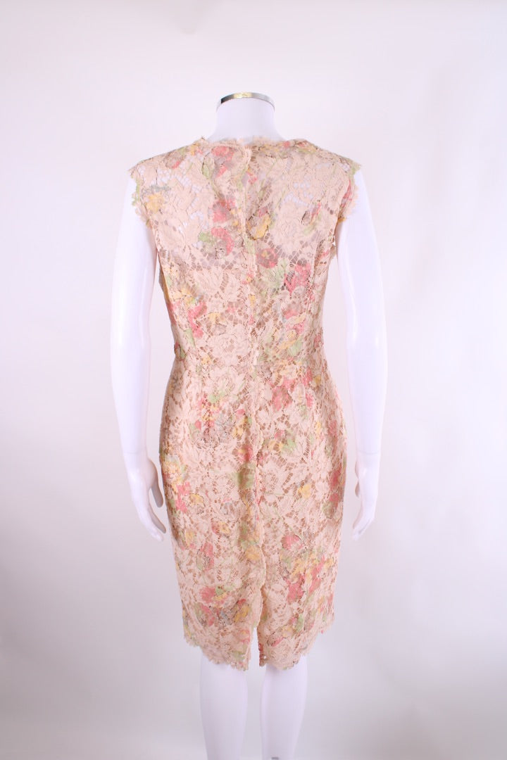 Valentino S/S Lace Dress Beige/ Pink M