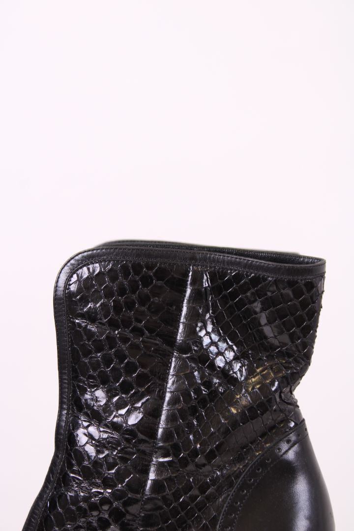 Dolce & Gabbana Python Heeled Boots Black 39.5