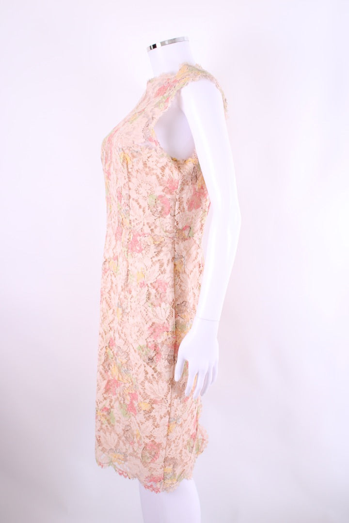 Valentino S/S Lace Dress Beige/ Pink M