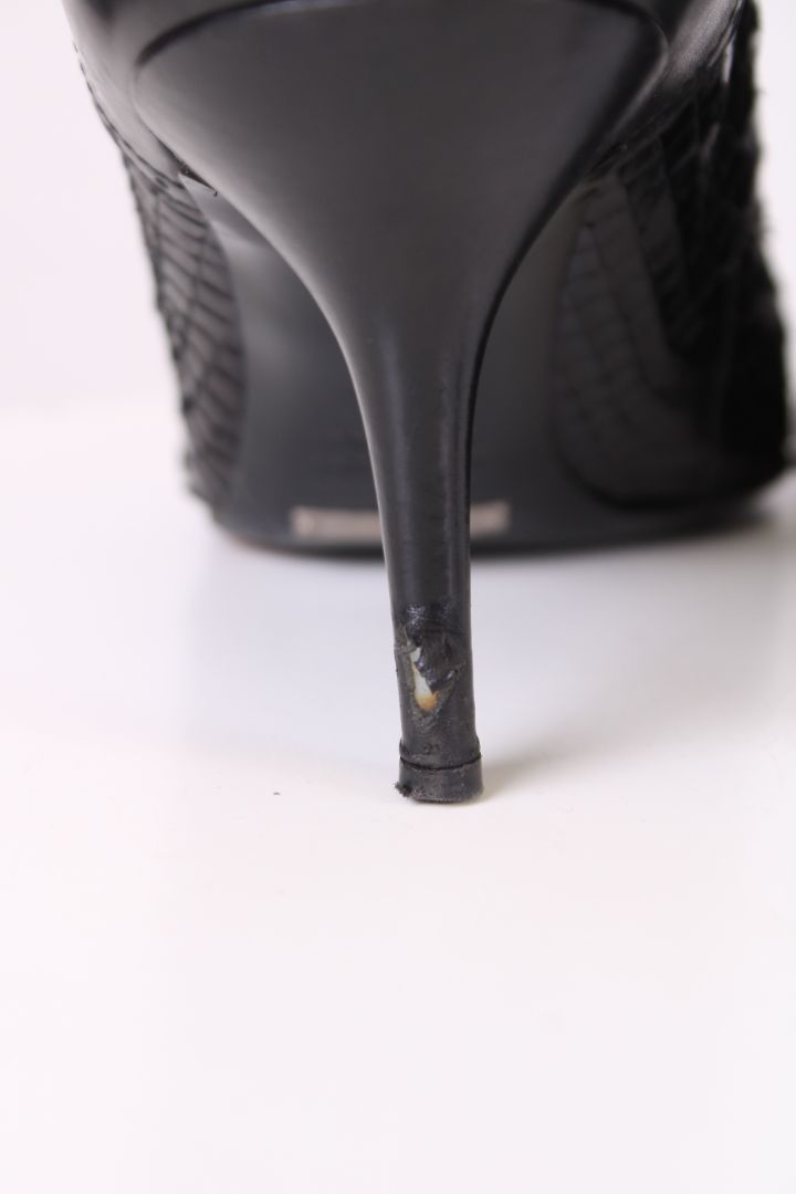 Dolce & Gabbana Python Heeled Boots Black 39.5