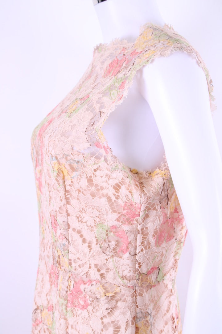 Valentino S/S Lace Dress Beige/ Pink M