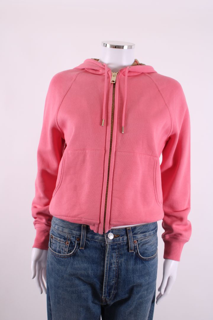 Burberry Check Lining Hoodie Pink M