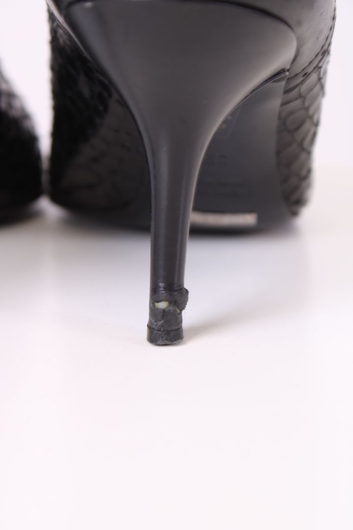 Dolce & Gabbana Python Heeled Boots Black 39.5