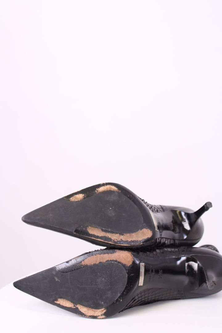 Dolce & Gabbana Python Heeled Boots Black 39.5