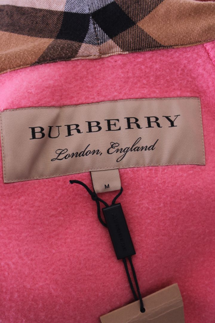 Burberry Check Lining Hoodie Pink M