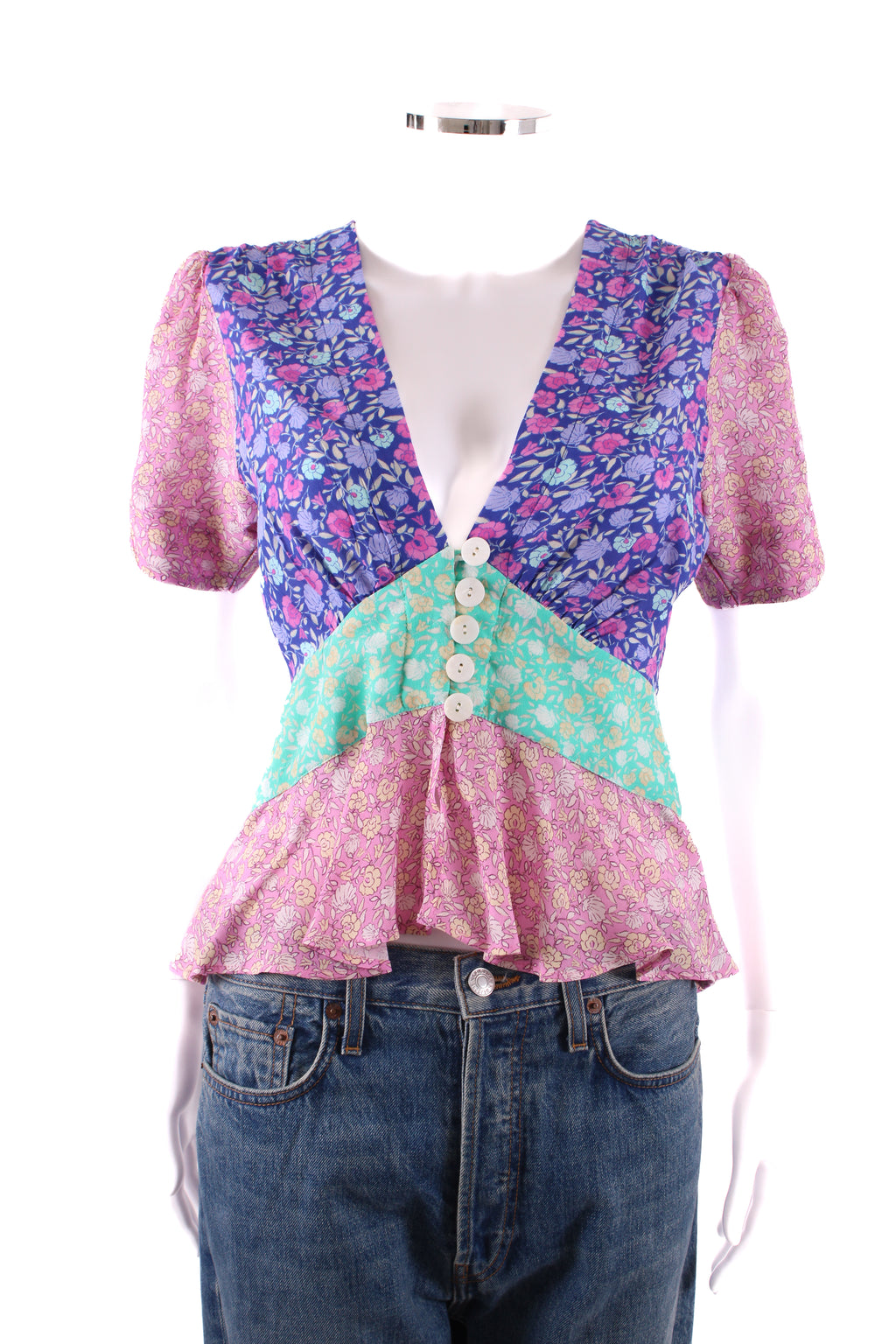 Rixo short sleeve Multicolour floral 8