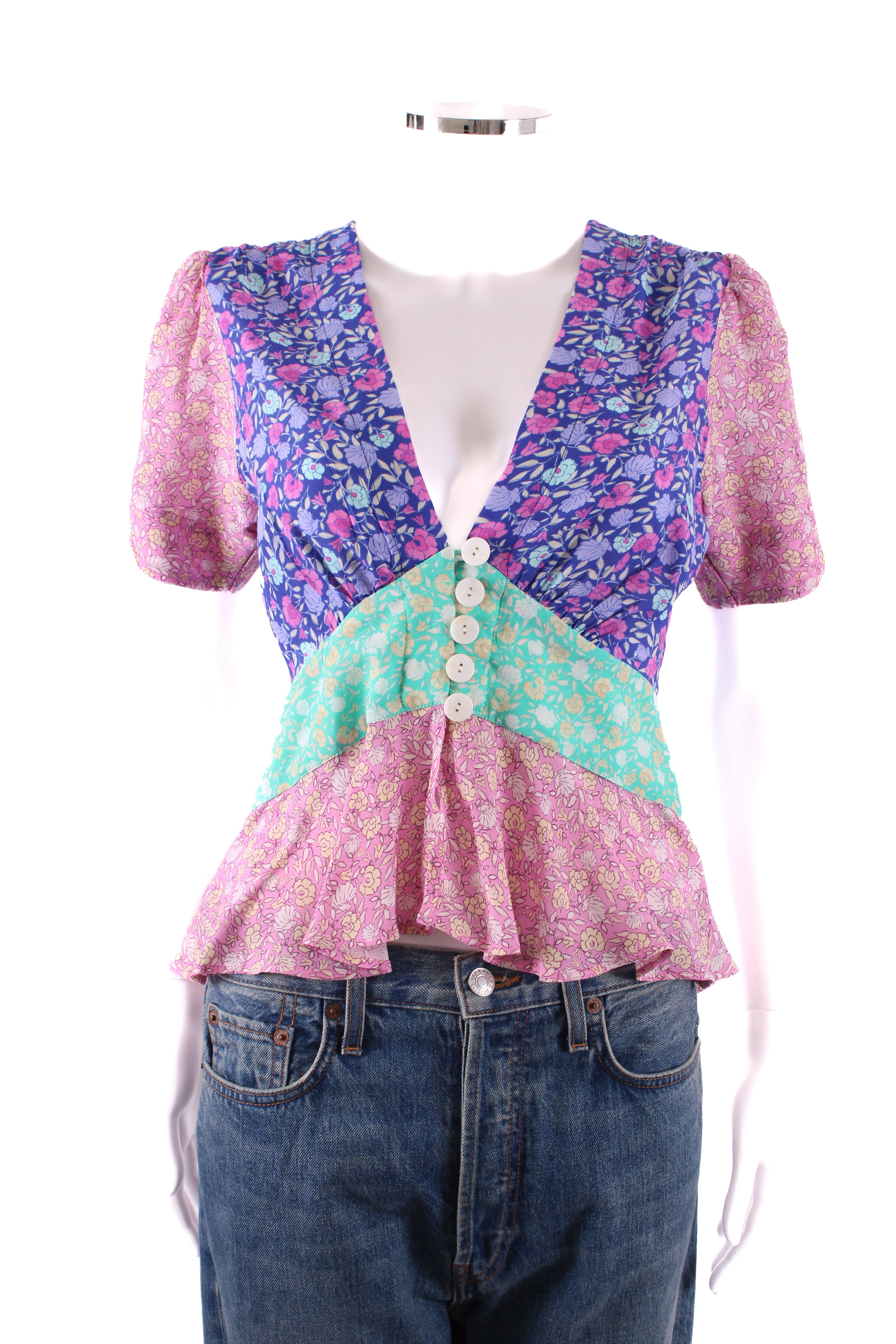 Rixo short sleeve Multicolour floral 8