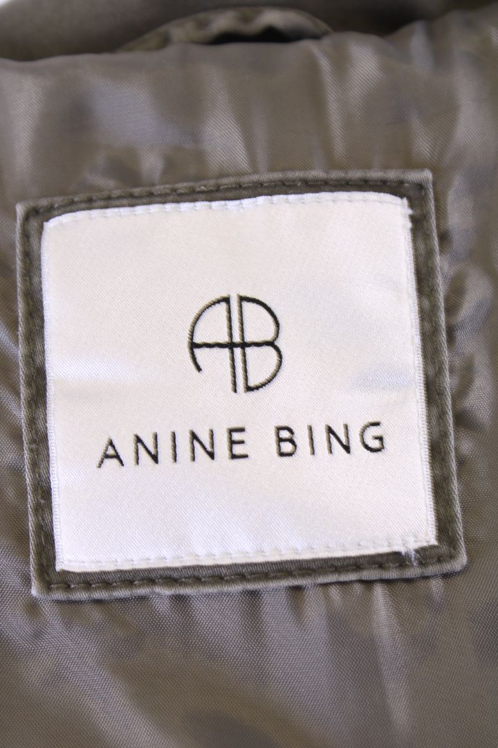 Anine Bing Cropped Belted Jacket Khaki XS