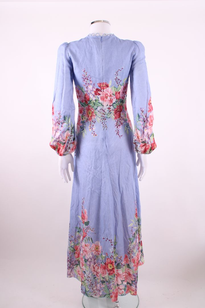 Zimmermann L/S Floral Dress Blue/ Pink 8