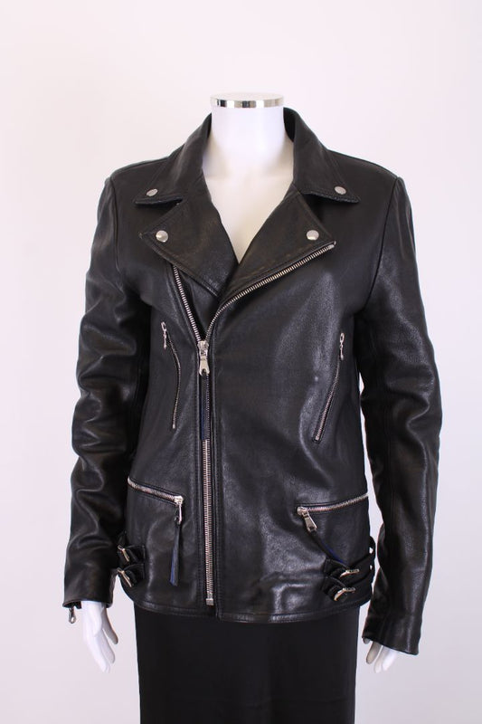 Mulberry x G.M.Jagger Leather Jacket Black 14