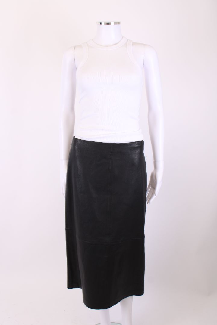 Arket Leather Skirt Black M