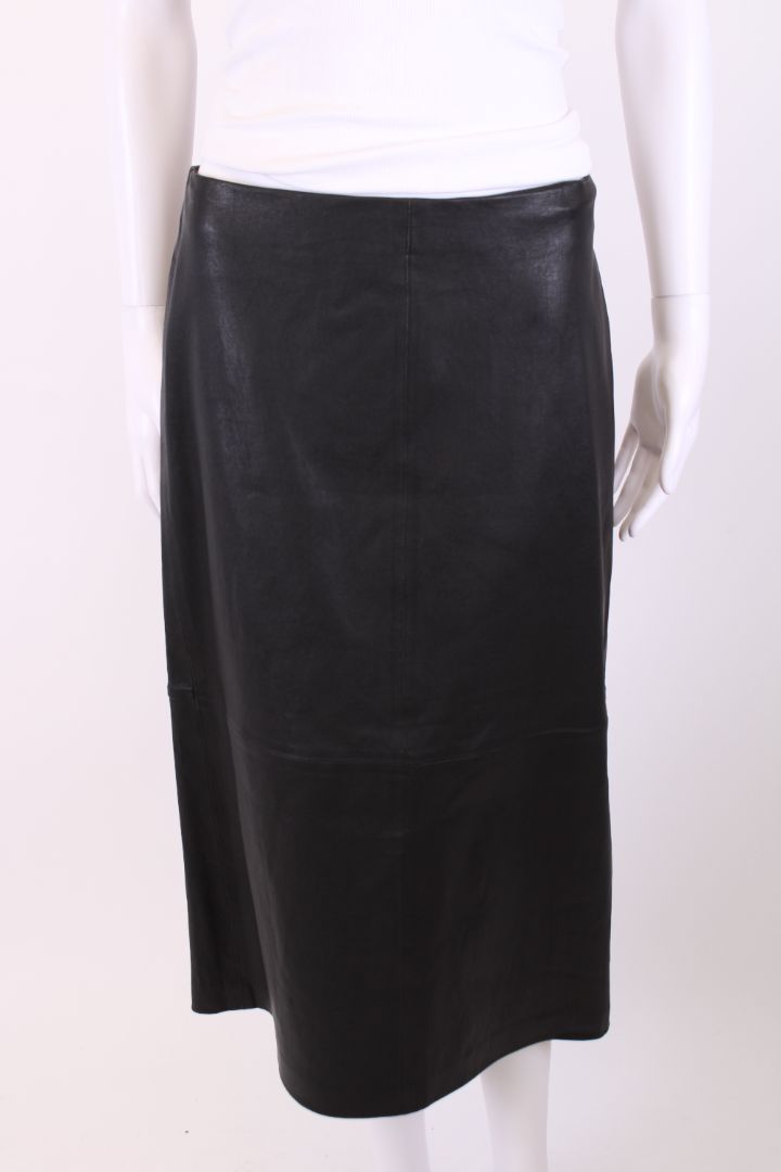 Arket Leather Skirt Black M