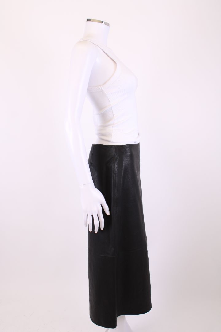 Arket Leather Skirt Black M