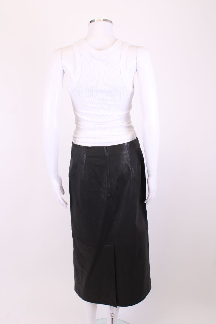 Arket Leather Skirt Black M