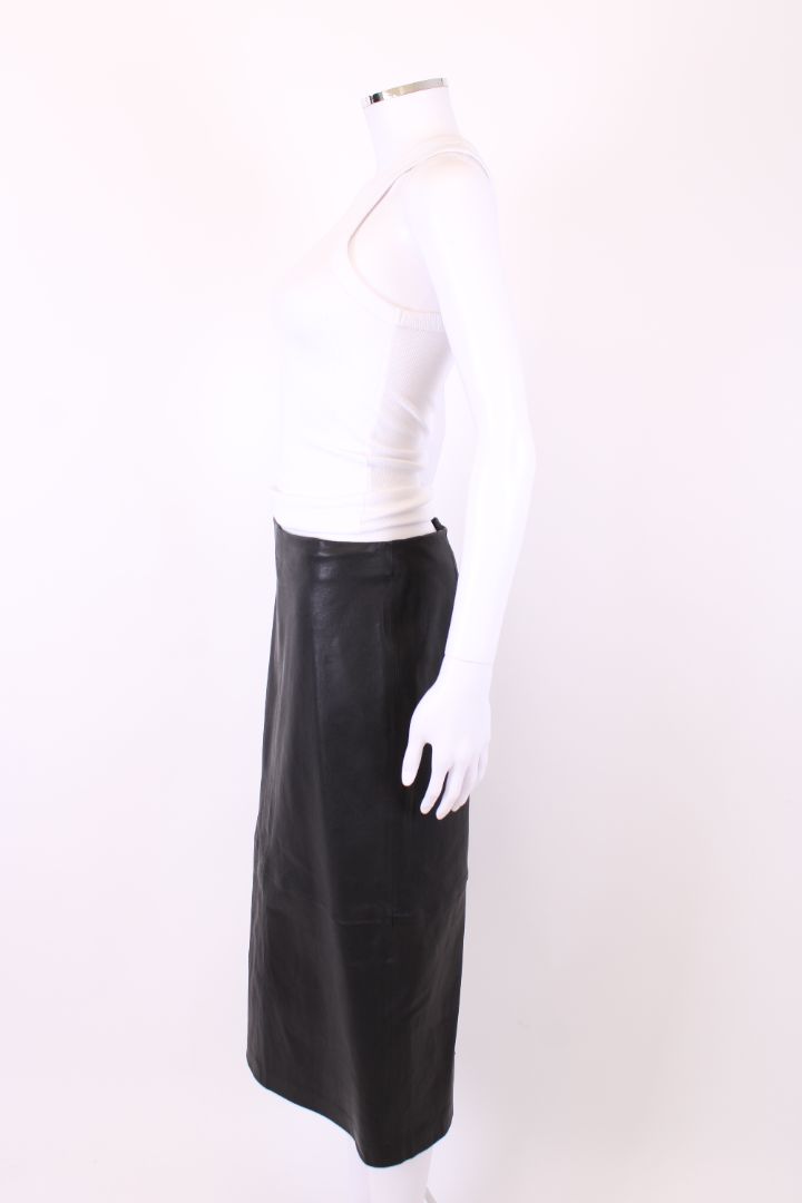 Arket Leather Skirt Black M