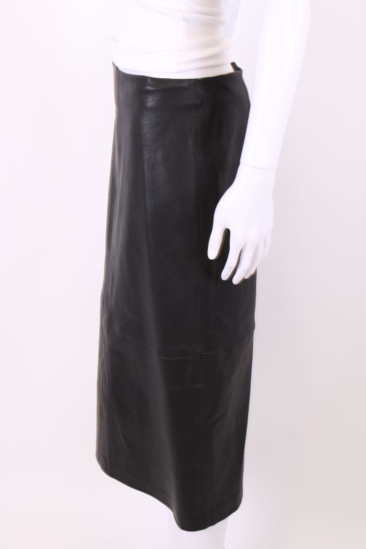 Arket Leather Skirt Black M