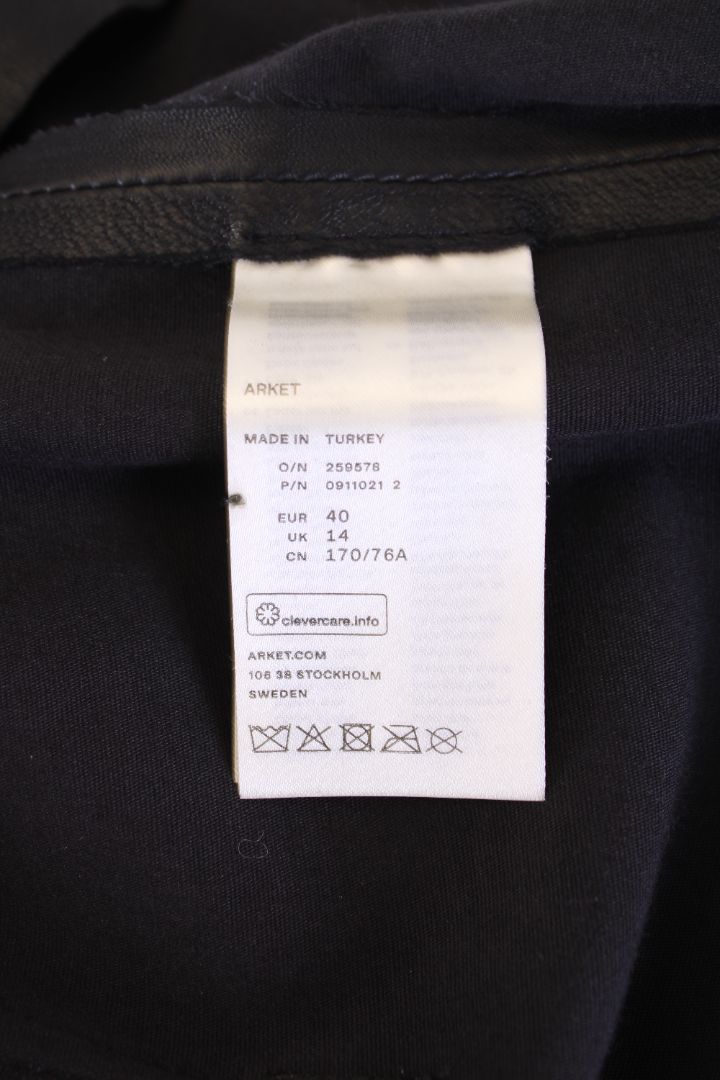 Arket Leather Skirt Black M