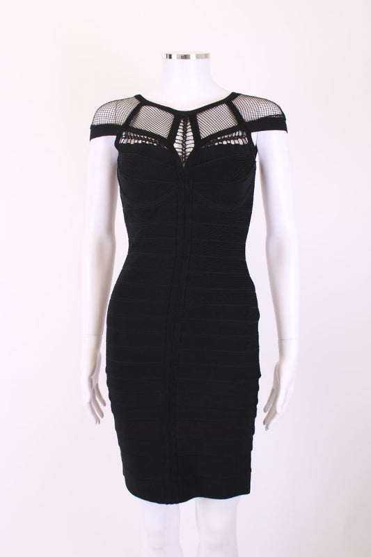 Herve Leger black body con dress Black M