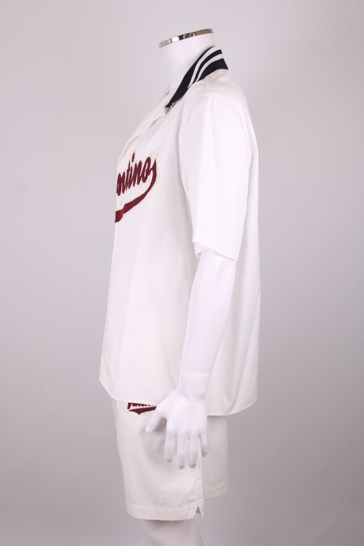 Valentino Varsity valentino set white/ Burgundy 48