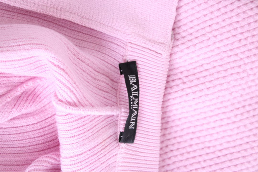 Balmain L/S Knit Button Dress Pink 6