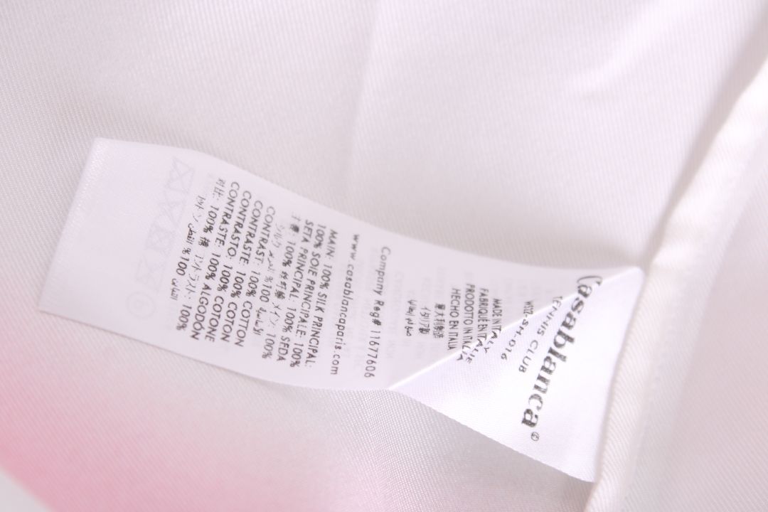 Casablanca Silk Printed Button-Up shirt White/green/pink 36