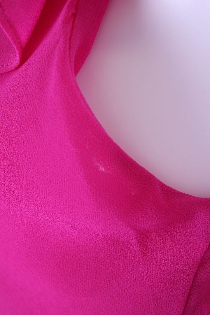 Misa Los Angeles S/S Ruffle Dress Magenta XS