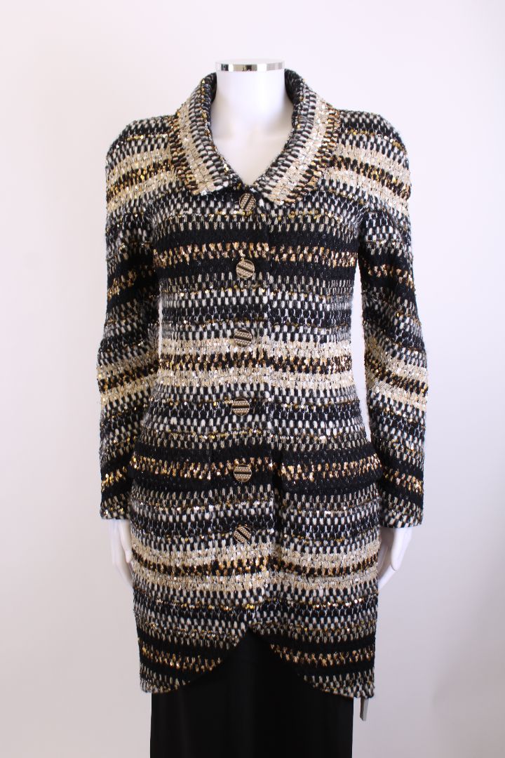 Chanel Runway Tweed Jacket Black 38