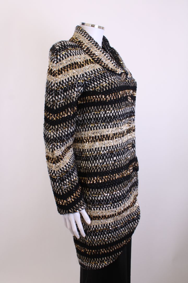 Chanel Runway Tweed Jacket Black 38