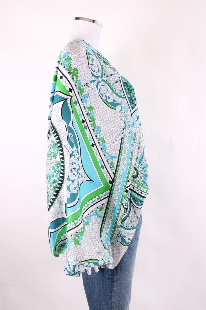 Emilio Pucci Blouse Blue/ Green 10