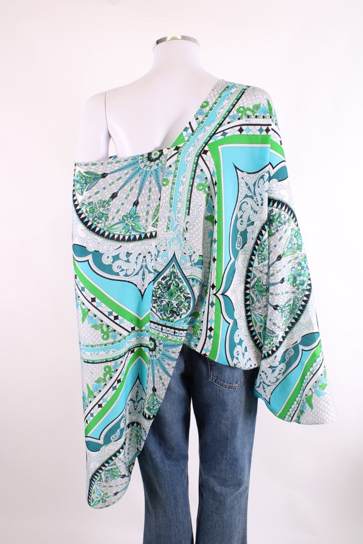 Emilio Pucci Blouse Blue/ Green 10