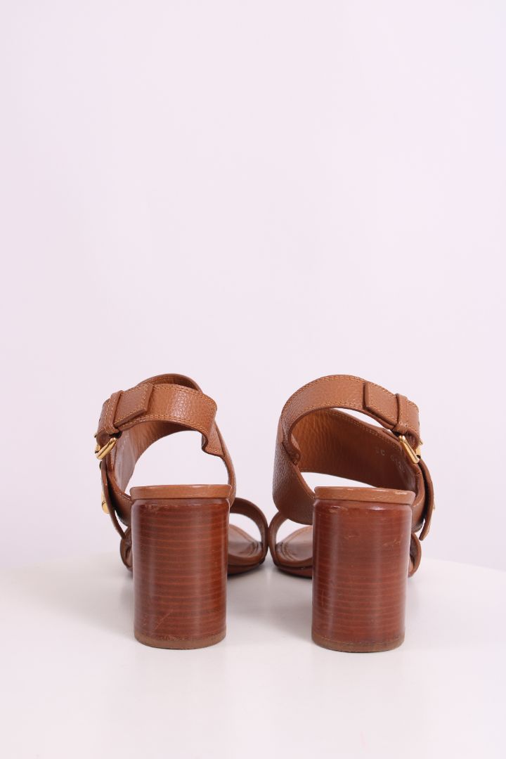 Louis Vuitton Horizon Block Heels Tan 39